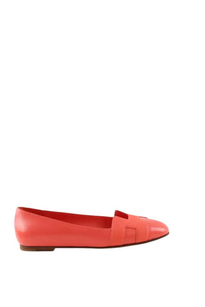 Ballerines Hermès Rose en Cuir, taille 37 - Seconde Main