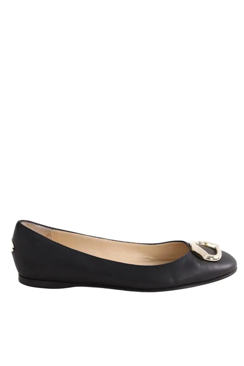Ballerines Jimmy Choo Noir en Cuir, taille 35 - Seconde Main