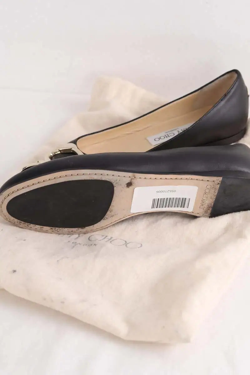 Ballerines Jimmy Choo Noir en Cuir