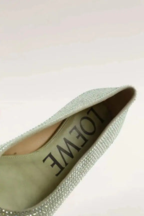 Ballerines Loewe Toy suede ballet flats Vert en Daim