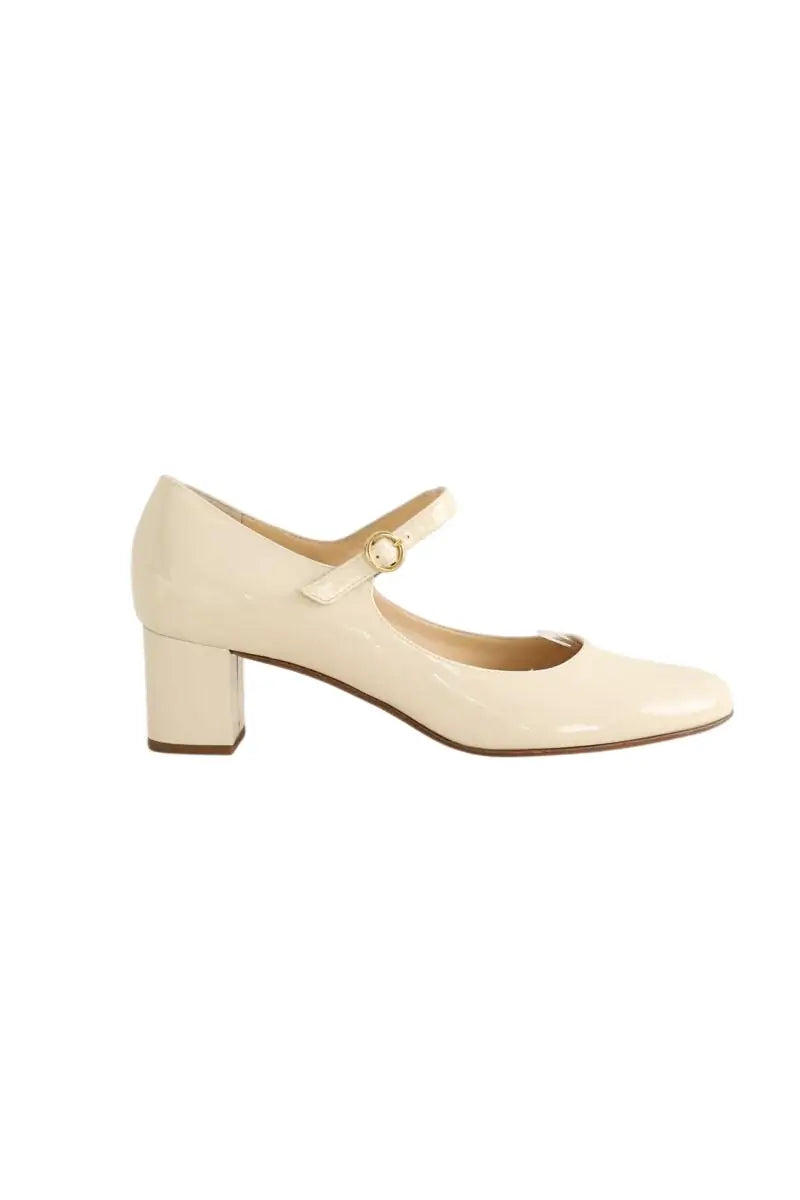 Ballerines Manfield Beige en Cuir verni, taille 39 - Seconde Main