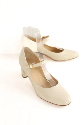 Ballerines Manfield Beige en Cuir verni
