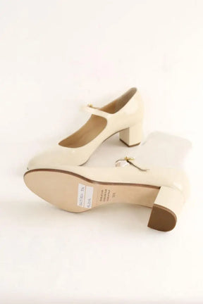 Ballerines Manfield Beige en Cuir verni