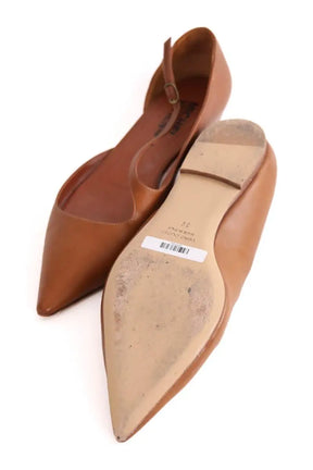 Ballerines Michel Vivien Camel en Cuir