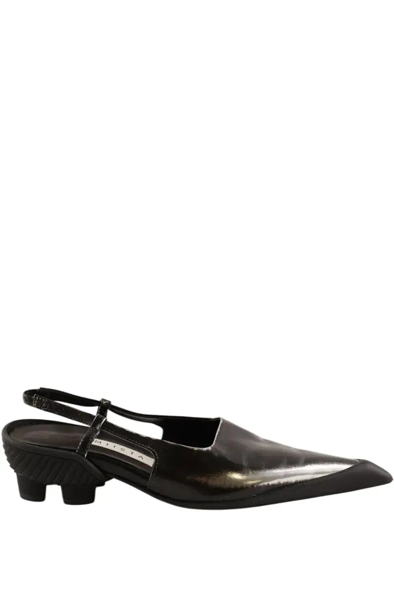 Ballerines Miista Noir en Cuir, taille 37 - Seconde Main