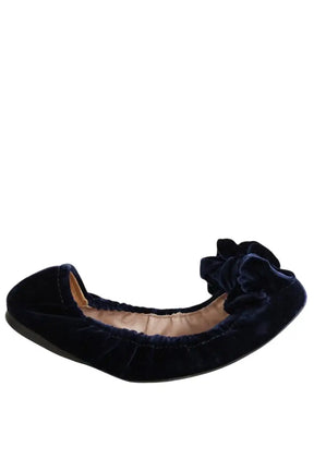 Ballerines Miu Miu Bleu en Velours, taille 34 - Seconde Main