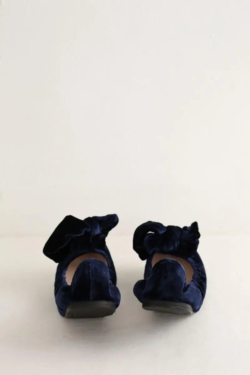 Ballerines Miu Miu Bleu en Velours