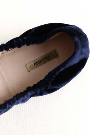 Ballerines Miu Miu Bleu en Velours