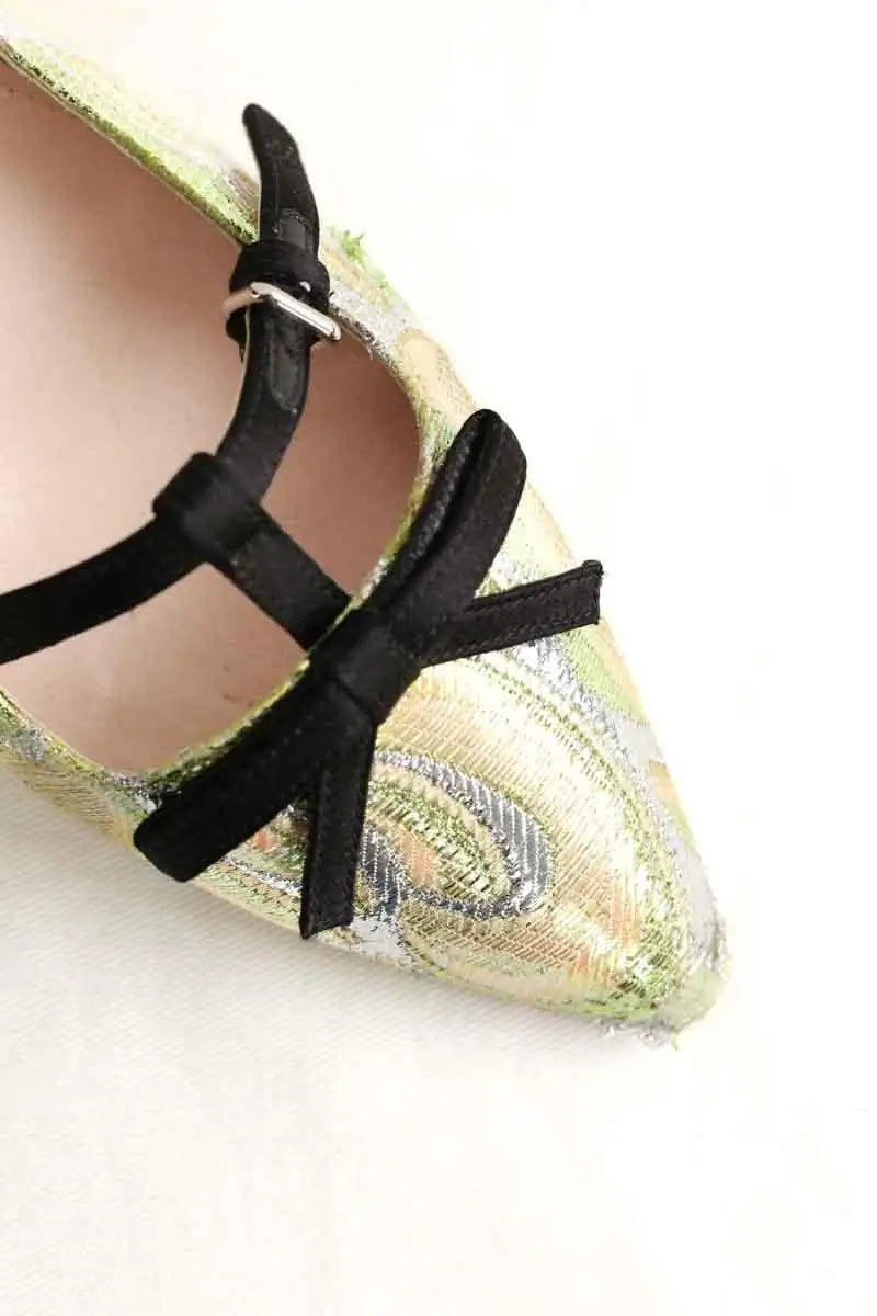 Ballerines Miu Miu Vert en Tissu