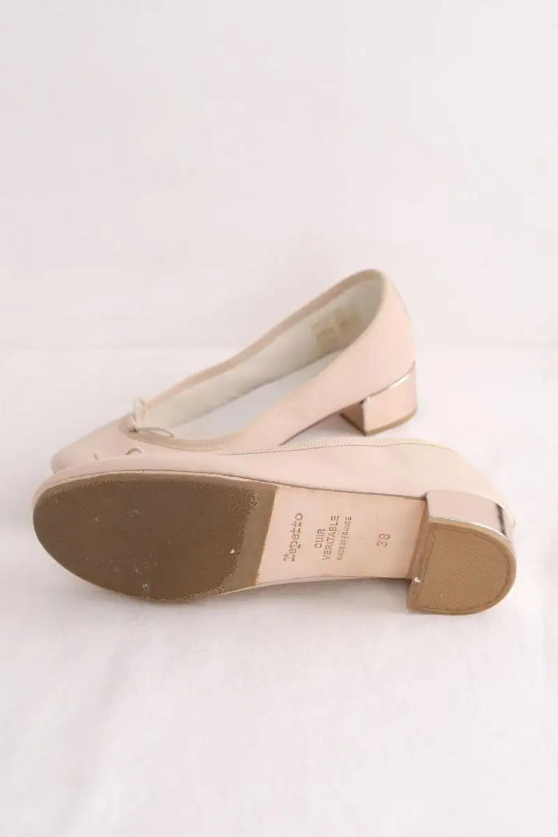 Ballerines Repetto Beige en Cuir