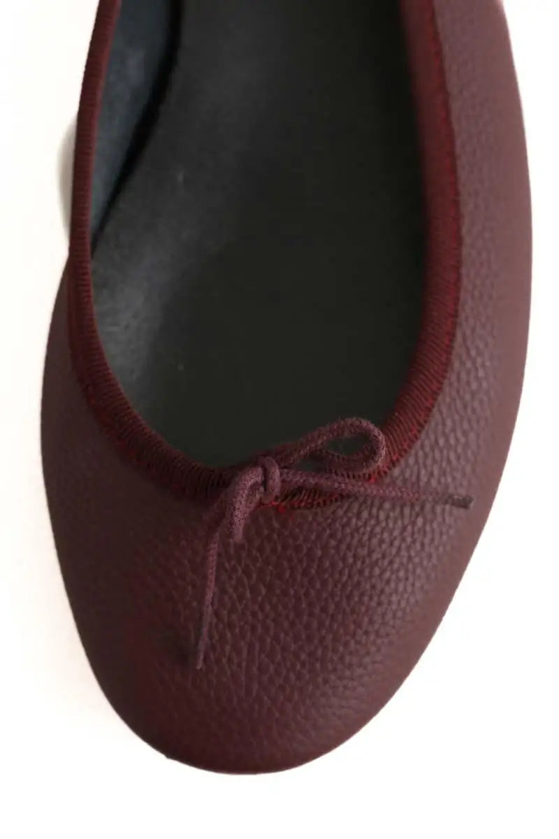 Ballerines Repetto Bordeaux en Cuir