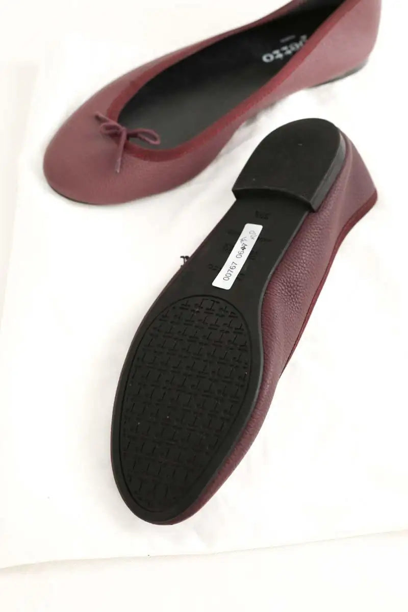 Ballerines Repetto Bordeaux en Cuir
