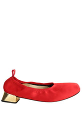 Ballerines Repetto Flamme Or Rouge en Tissu, taille 42 - Seconde Main