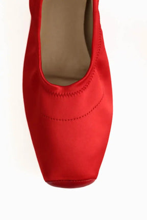 Ballerines Repetto Flamme Or Rouge en Tissu