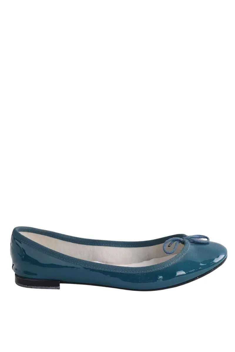 Ballerines Repetto Vert en Cuir verni, taille 37 - Seconde Main