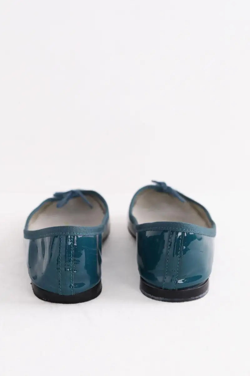 Ballerines Repetto Vert en Cuir verni