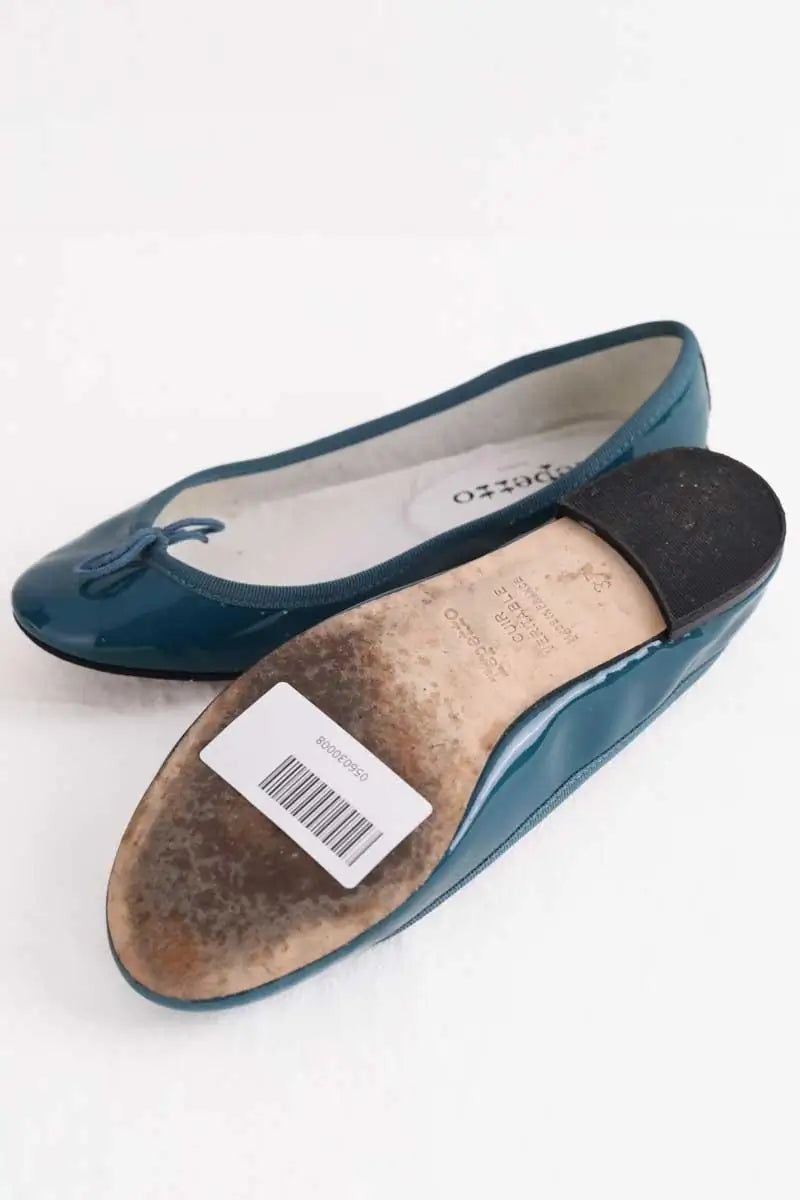 Ballerines Repetto Vert en Cuir verni