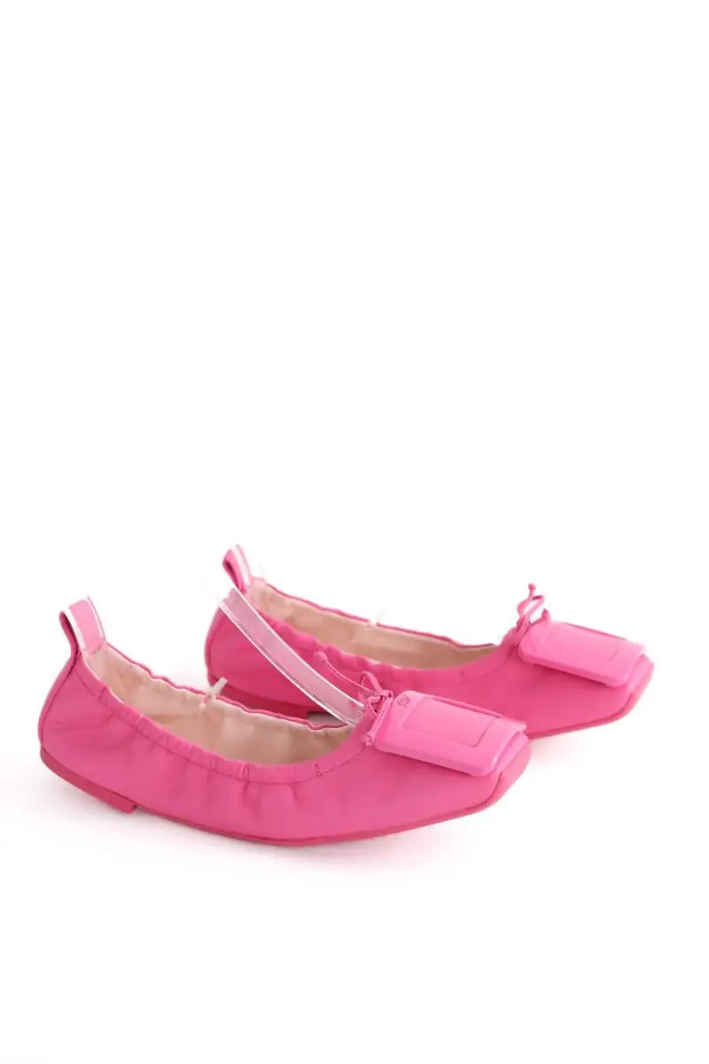 Ballerines Roger Vivier Rose en Cuir