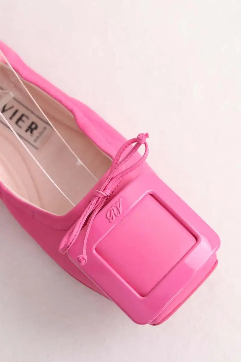 Ballerines Roger Vivier Rose en Cuir