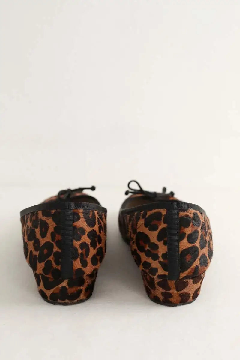 Ballerines Rouje Marron en Cuir