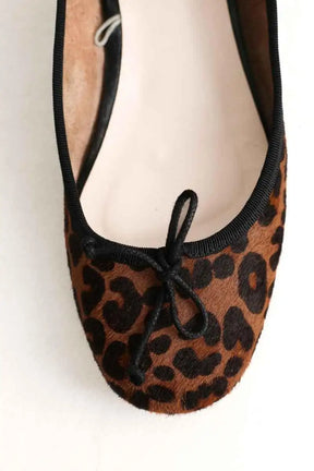 Ballerines Rouje Marron en Cuir