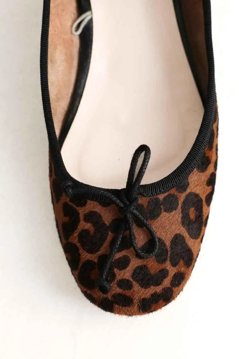 Ballerines Rouje Marron en Cuir