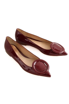Ballerines Sergio Rossi Bordeaux en Cuir verni