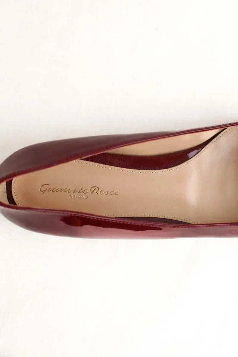 Ballerines Sergio Rossi Bordeaux en Cuir verni