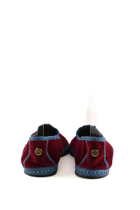 Ballerines Sveti Stefan Bordeaux en Velours
