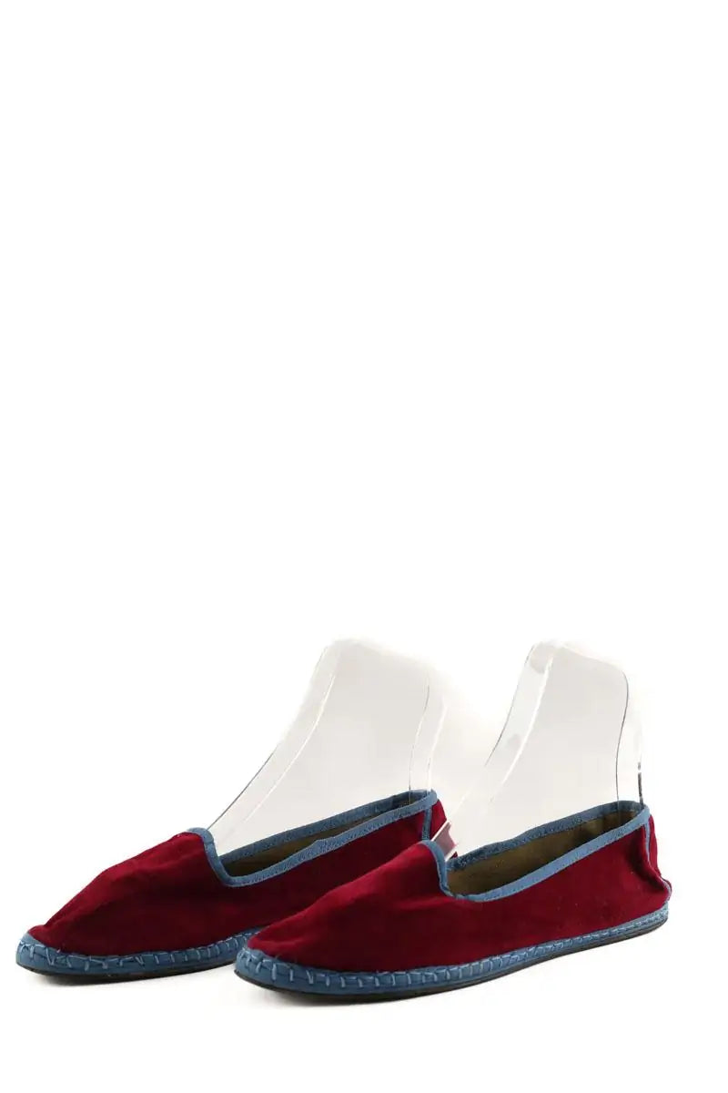 Ballerines Sveti Stefan Bordeaux en Velours