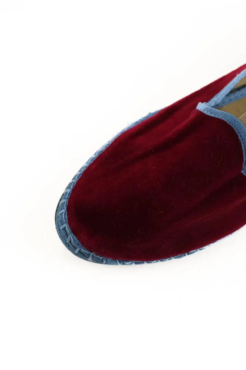 Ballerines Sveti Stefan Bordeaux en Velours