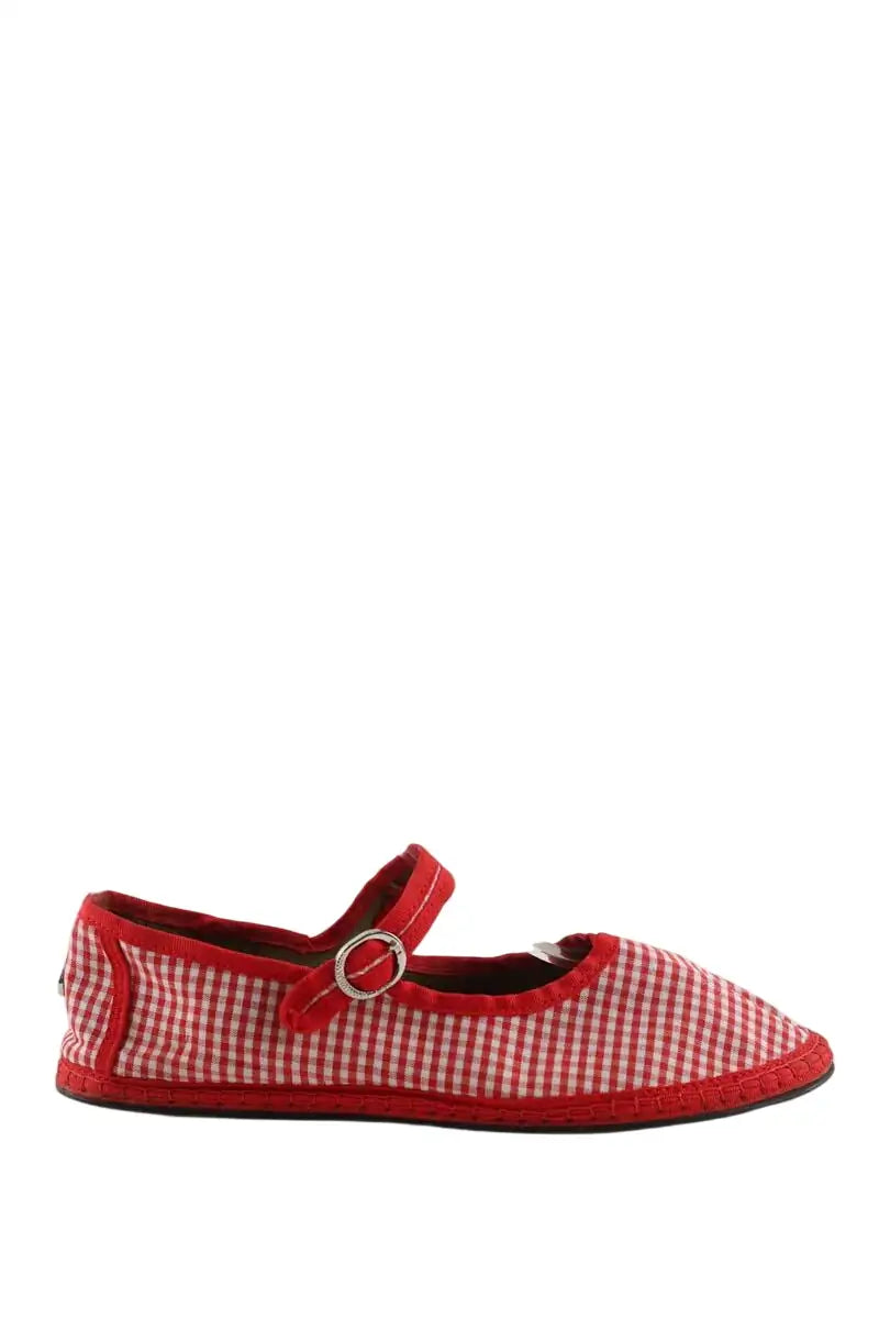 Ballerines Sveti Stefan Rouge en Tissu, taille 42 - Seconde Main
