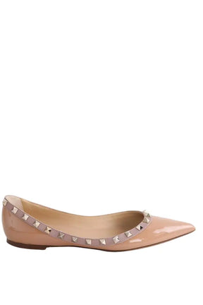 Ballerines Valentino Beige en Cuir verni, taille 38 - Seconde Main