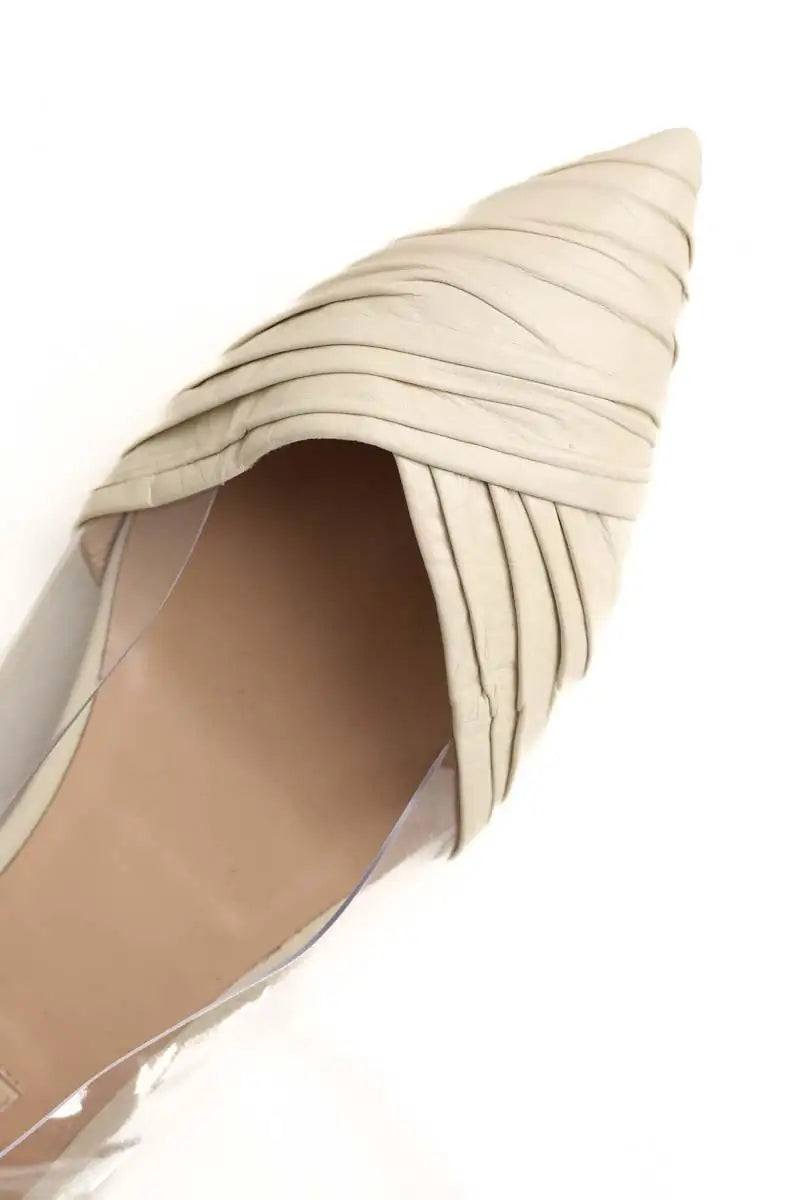 Ballerines Valentino Ecru en Cuir