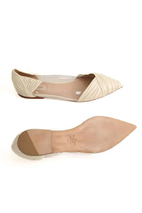 Ballerines Valentino Ecru en Cuir