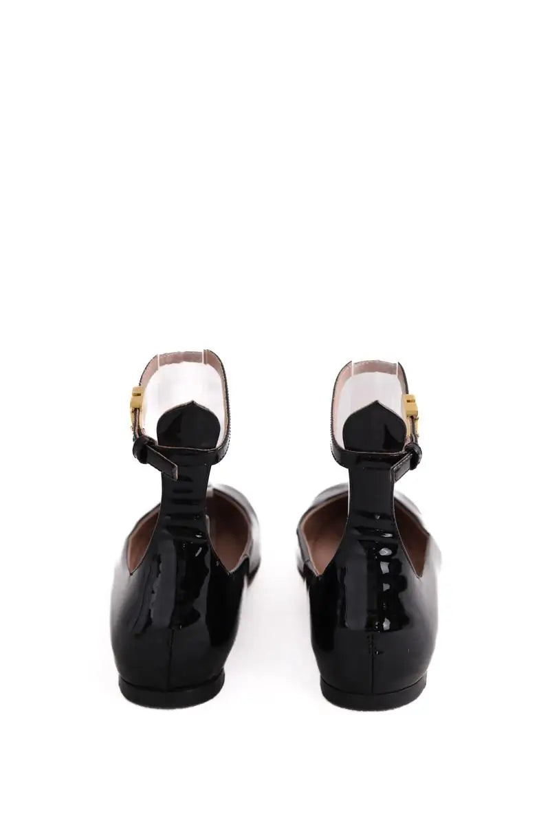 Ballerines Valentino Noir en Cuir verni