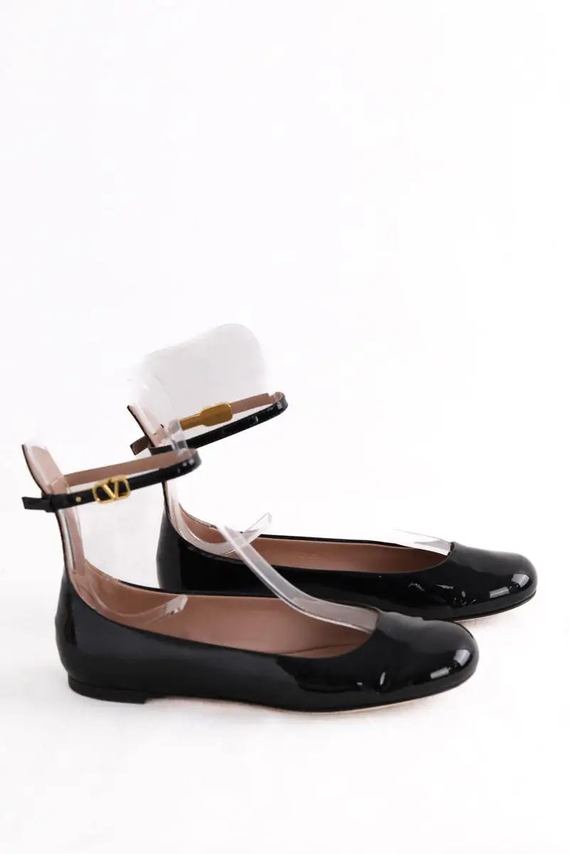 Ballerines Valentino Noir en Cuir verni
