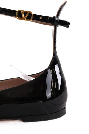 Ballerines Valentino Noir en Cuir verni
