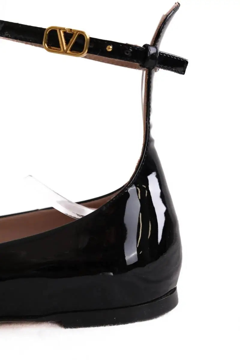 Ballerines Valentino Noir en Cuir verni