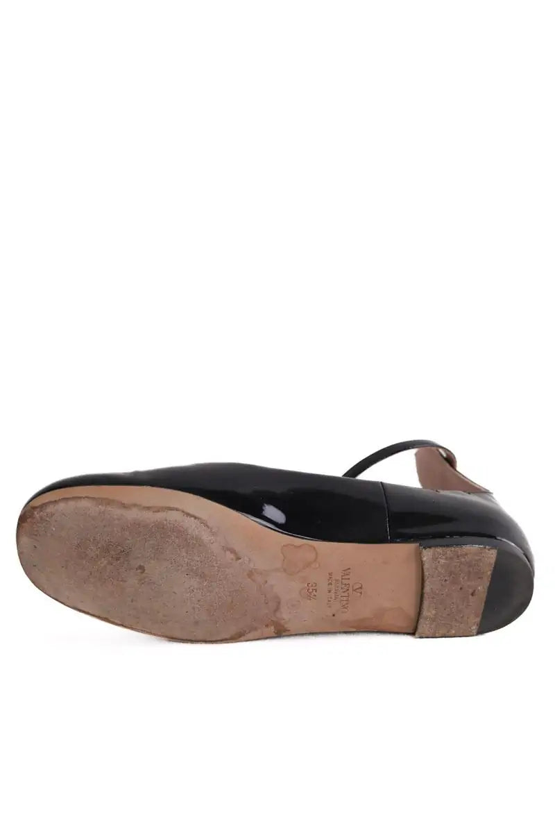 Ballerines Valentino Noir en Cuir verni