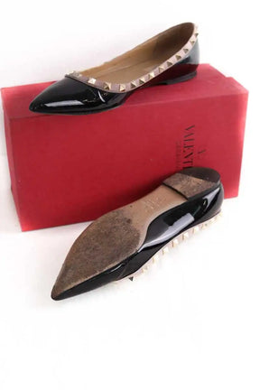 Ballerines Valentino Noir en Cuir verni