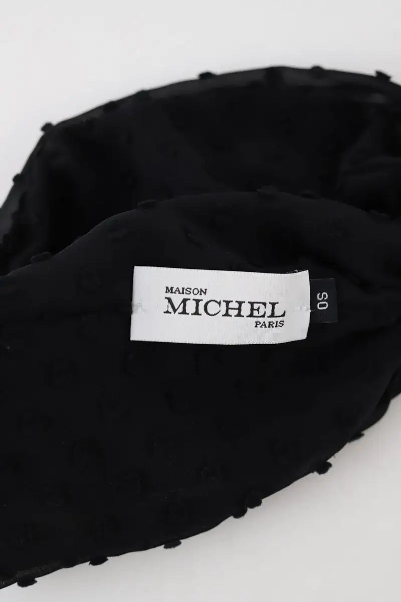 Bandeau Maison Michel Noir en Tissu