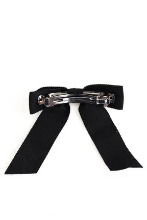 Barrette Noeud Chanel Noir en Tissu