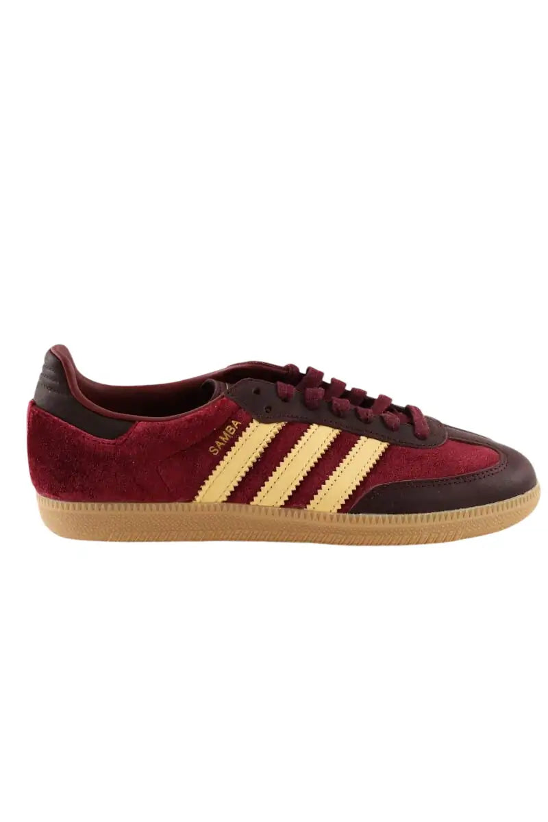 Baskets Adidas Samba Bordeaux en Velours, taille 40 - Seconde Main