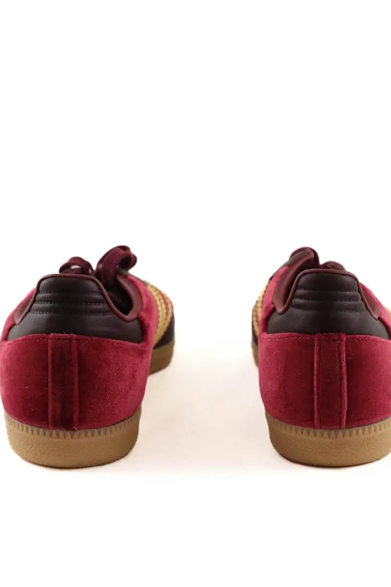 Baskets Adidas Samba Bordeaux en Velours