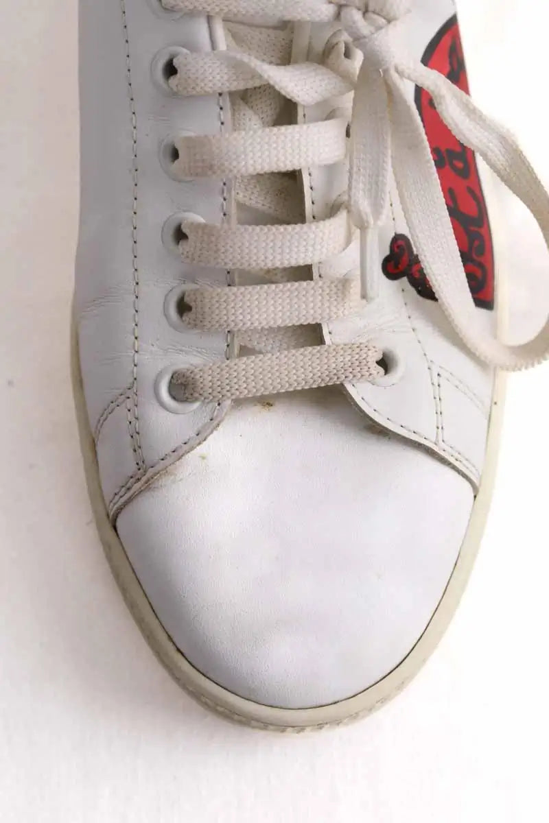 Baskets Alaïa Blanc en Cuir