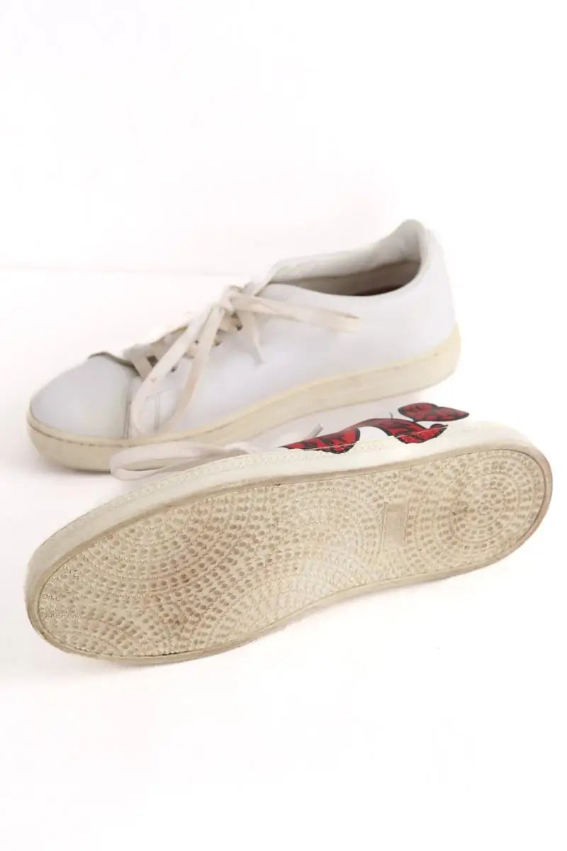 Baskets Alaïa Blanc en Cuir