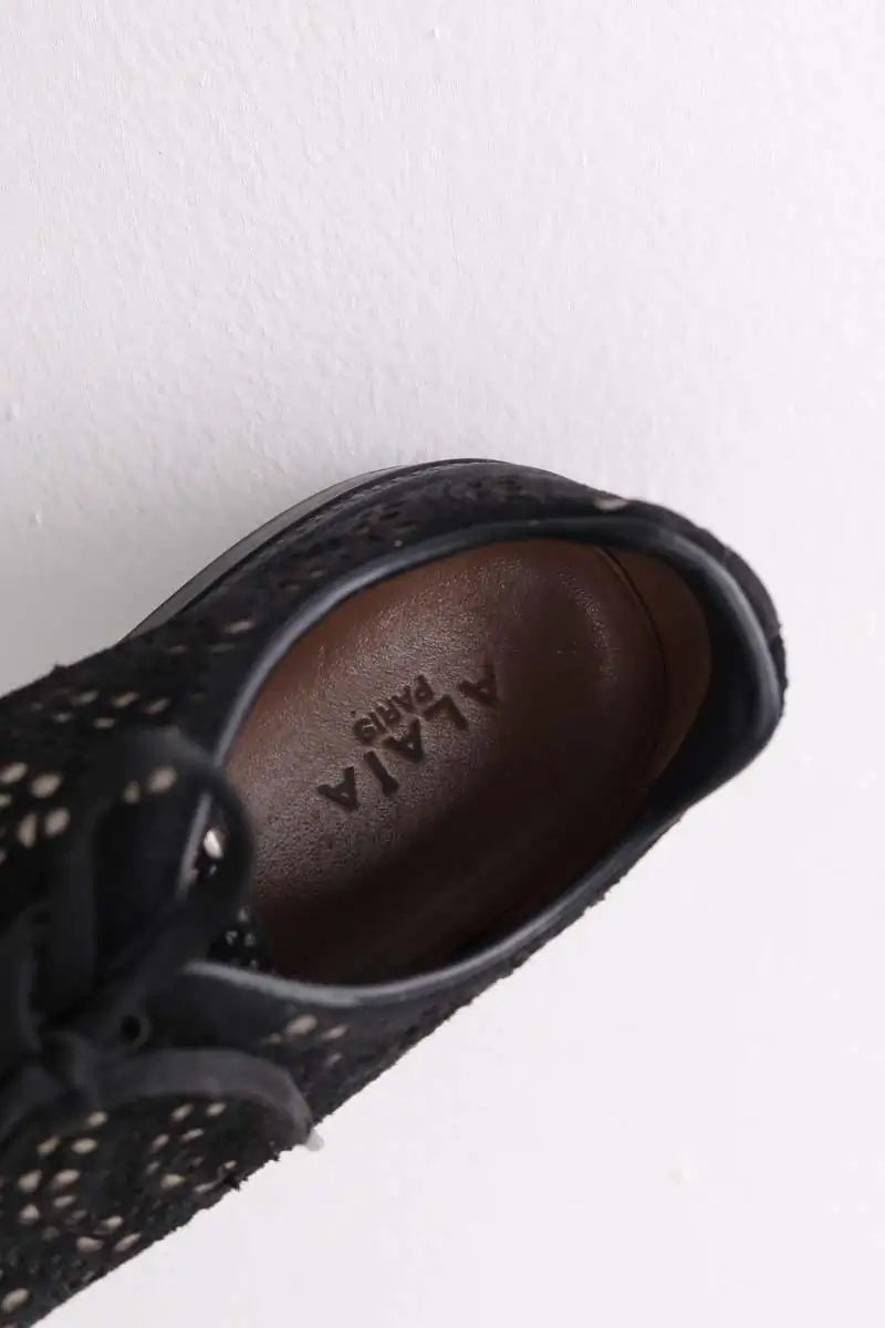 Baskets Alaïa Noir en Cuir