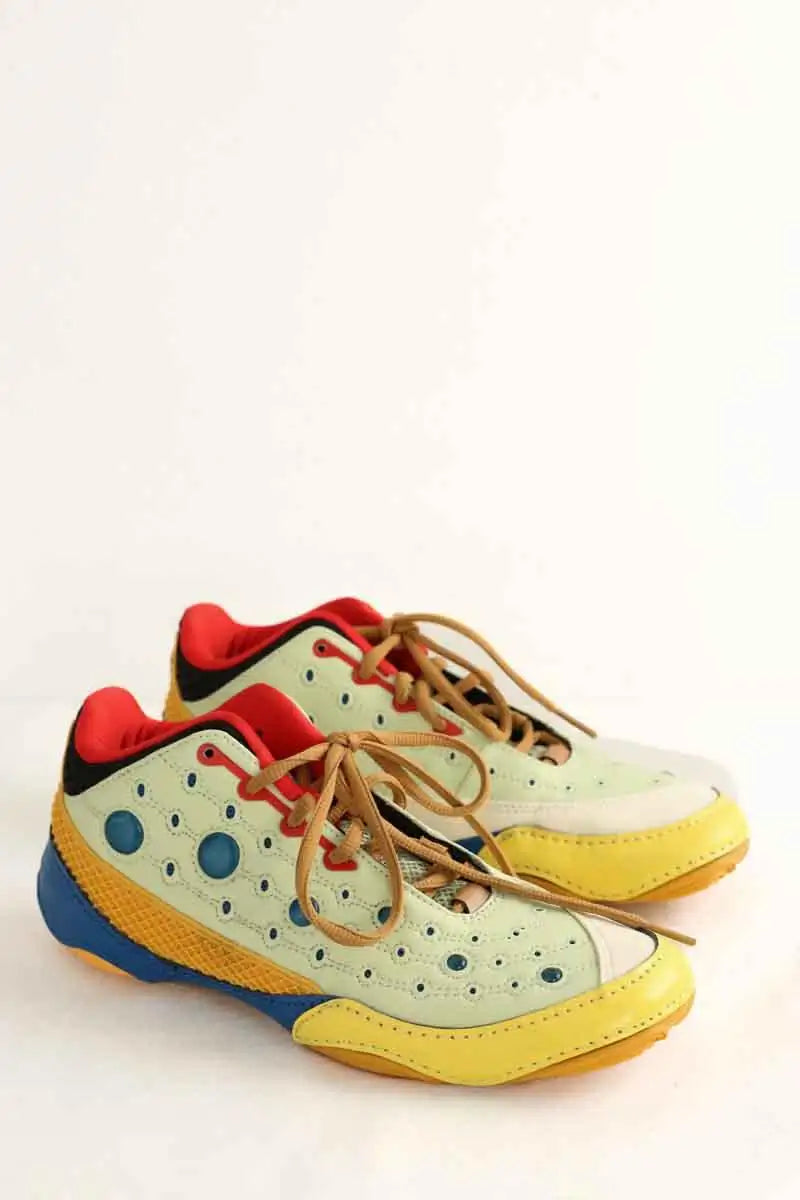 Baskets Asics Vert en Cuir