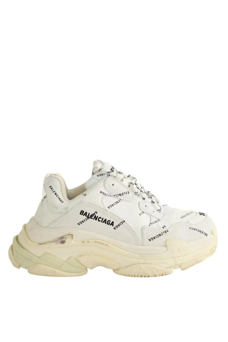 Baskets Balenciaga Blanc en Cuir, taille 38 - Seconde Main